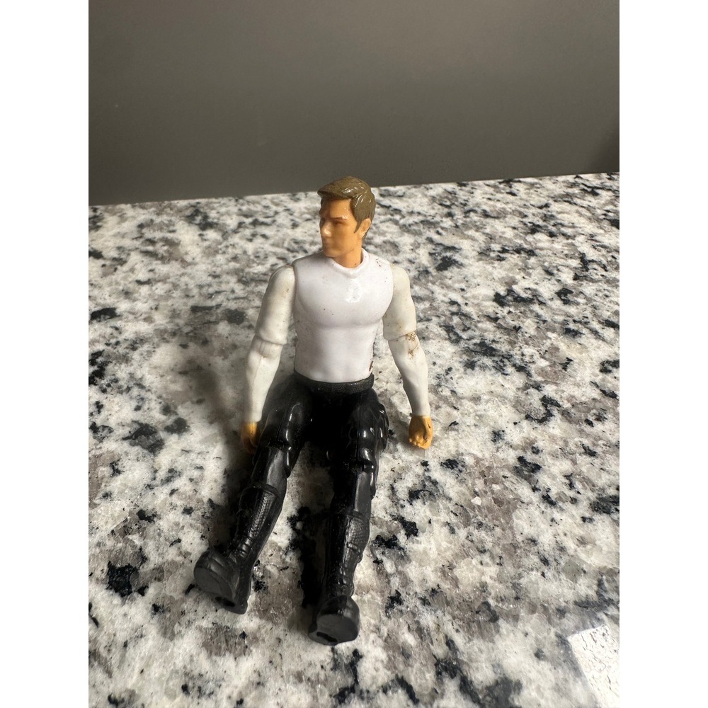 Action Figure Male White‎ Shirt Black Pants Poseable Toy Collectible